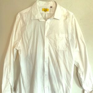 Five four XL white textured slim dress shirt